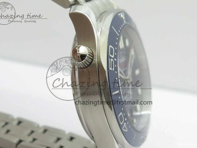 0424 ZeroBulk 2018 Seamaster Diver 300M OMF Best Edition Blue Ceramic Blue Dial on SS Bracelet A8800 (Black Balance Wheel) 7957